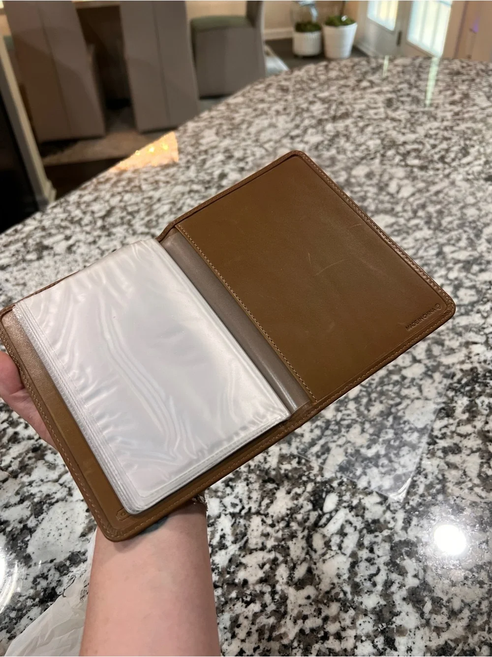Vintage COACH Logo CC Signature Brown Passport Case/Holder Canvas/Leather